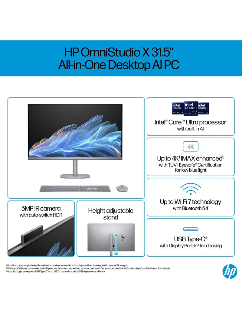 HP OmniStudio X all-in-one desktop 31.5-inch 4K, imported from the UK