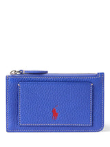 John Lewis Polo Ralph Lauren Leather Zip Card Case, Jellyfish- Buy online at McGrocer