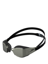 John Lewis Speedo Fastskin Hyper Elite Mirror Swimming Goggles, Black/Grey/Chrome- Buy online at McGrocer