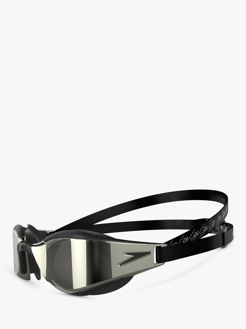 Speedo Fastskin Hyper Elite Mirror swimming goggles black grey chrome (British brand)