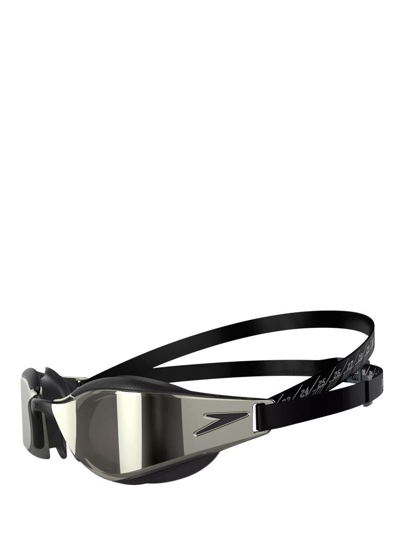 Speedo Fastskin Hyper Elite Mirror swimming goggles black grey chrome (British brand)