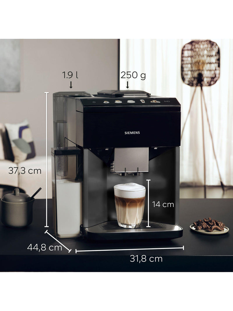 Siemens TQ515GB9 coffee machine in black (British brand)