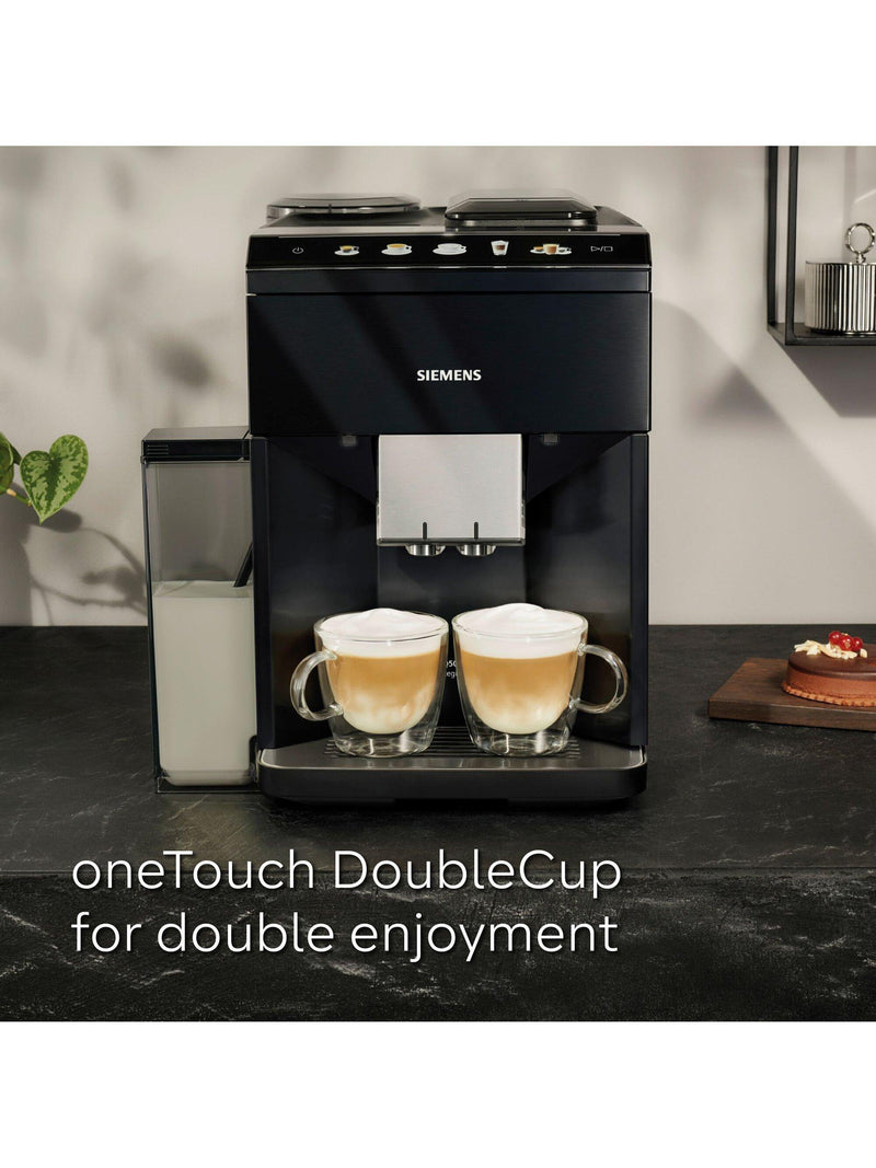 Siemens TQ515GB9 coffee machine in black (British brand)