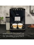 Siemens TQ515GB9 coffee machine in black (British brand)