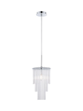 Impex Panama pendant ceiling light silver chrome - British product