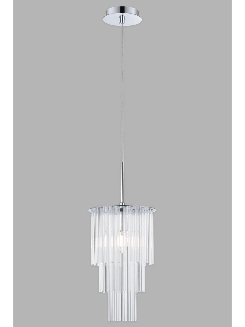 Impex Panama pendant ceiling light silver chrome - British product