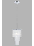 Impex Panama pendant ceiling light silver chrome - British product