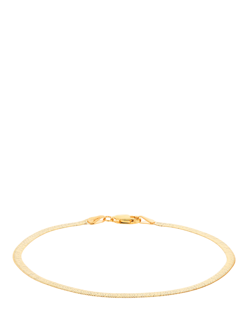 IBB 18ct gold herringbone chain bracelet - British product
