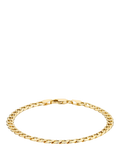 IBB 18ct gold hollow six-sided curb chain bracelet 21.5cm, UK version
