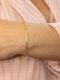 IBB 18ct gold paper chain bracelet 18.5cm, imported from the UK