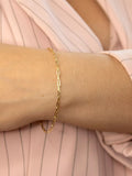 IBB 18ct gold paper chain bracelet 18.5cm, imported from the UK