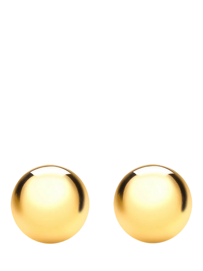 John Lewis IBB 18ct Gold Polished Ball Stud Earrings- Buy online at McGrocer