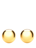 IBB 18ct gold polished ball stud earrings (British brand)