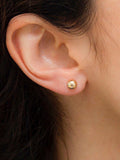 IBB 18ct gold polished ball stud earrings (British brand)