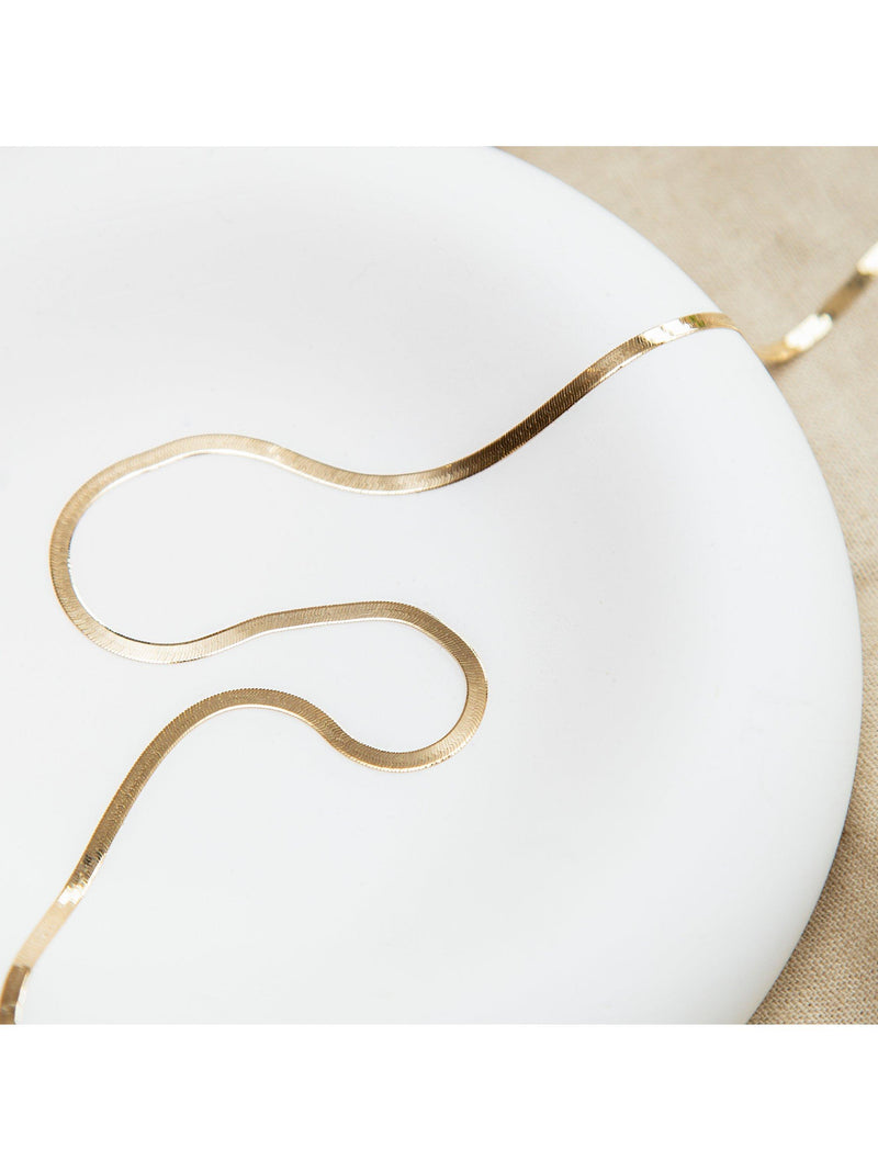 IBB herringbone chain necklace gold 46cm - British product