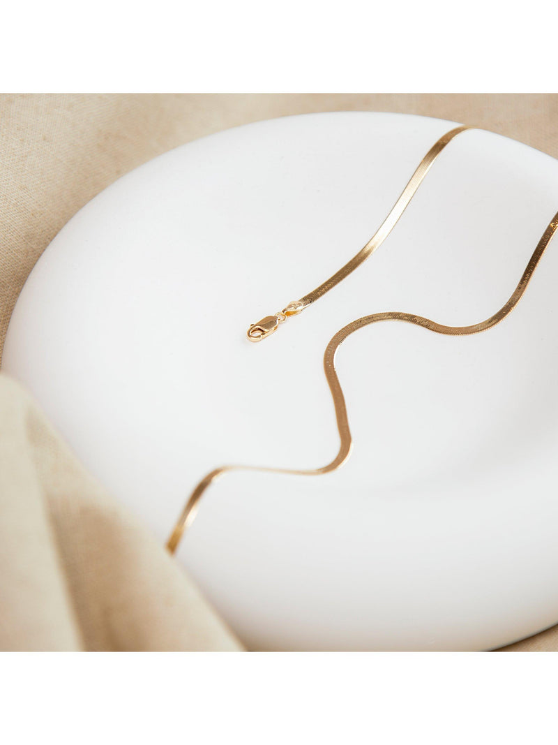 IBB herringbone chain necklace gold 46cm - British product