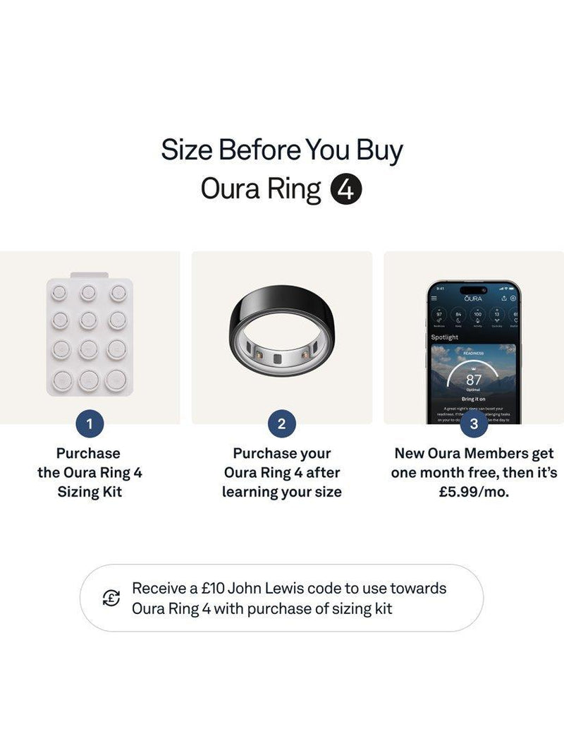 Oura Ring 4 smart ring black (British brand)