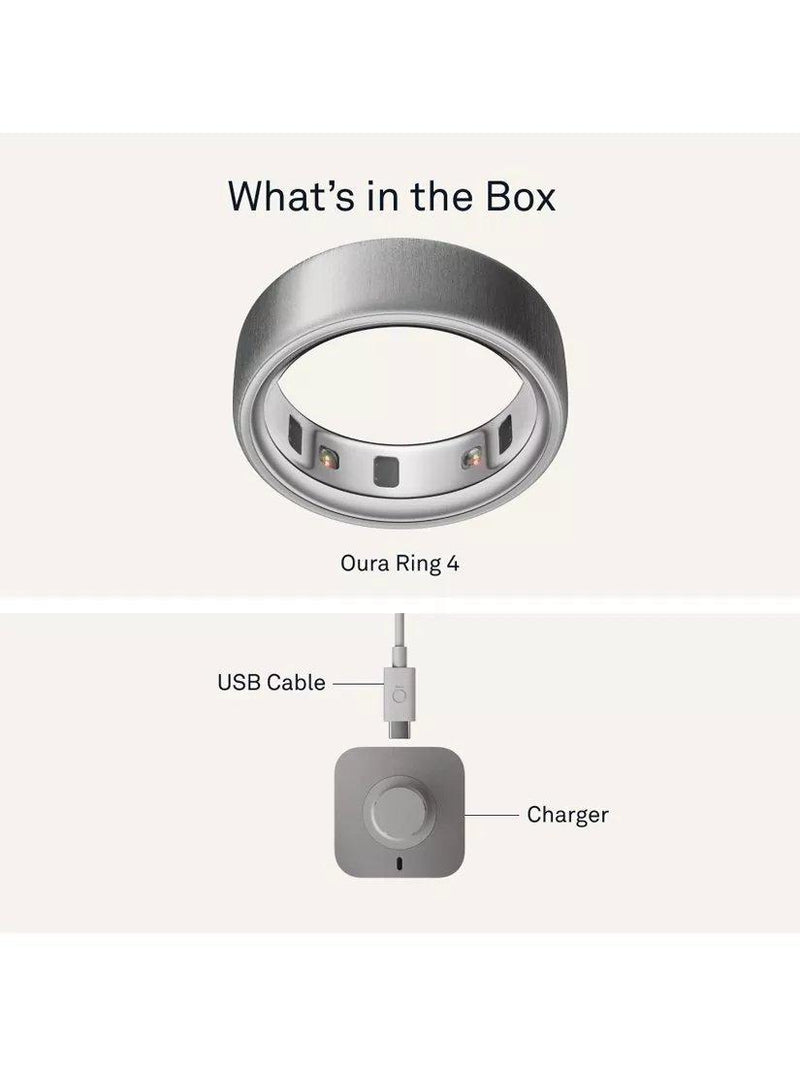 Oura Smart Ring gebürstetes Silber - britisches Produkt