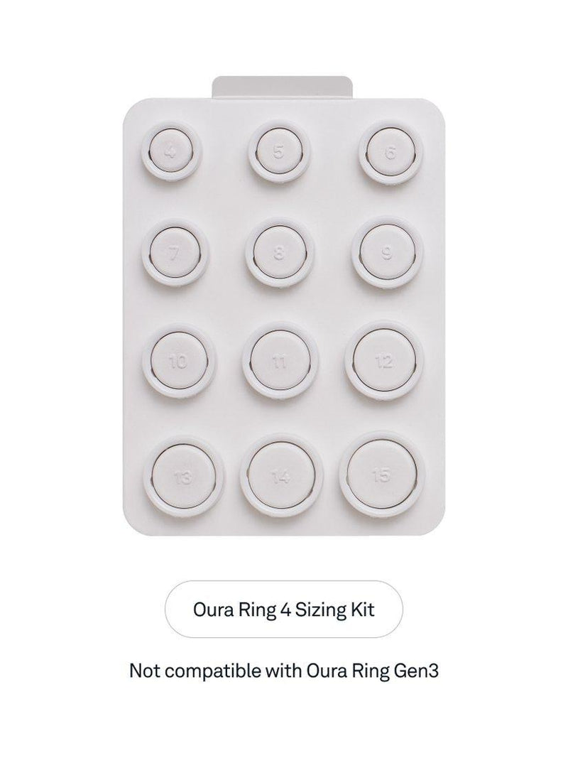 Oura Ring 4 sizing kit with ring sizers, UK version