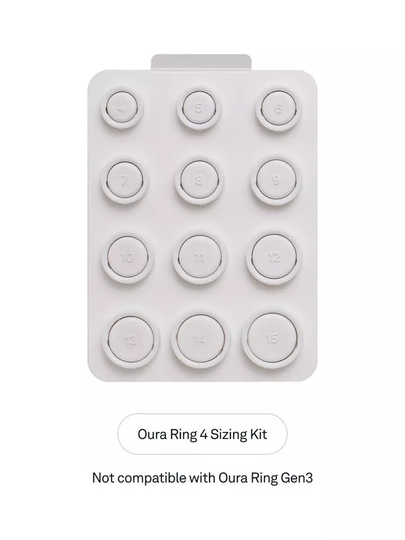 Oura Ring 4 sizing kit with ring sizers, UK version