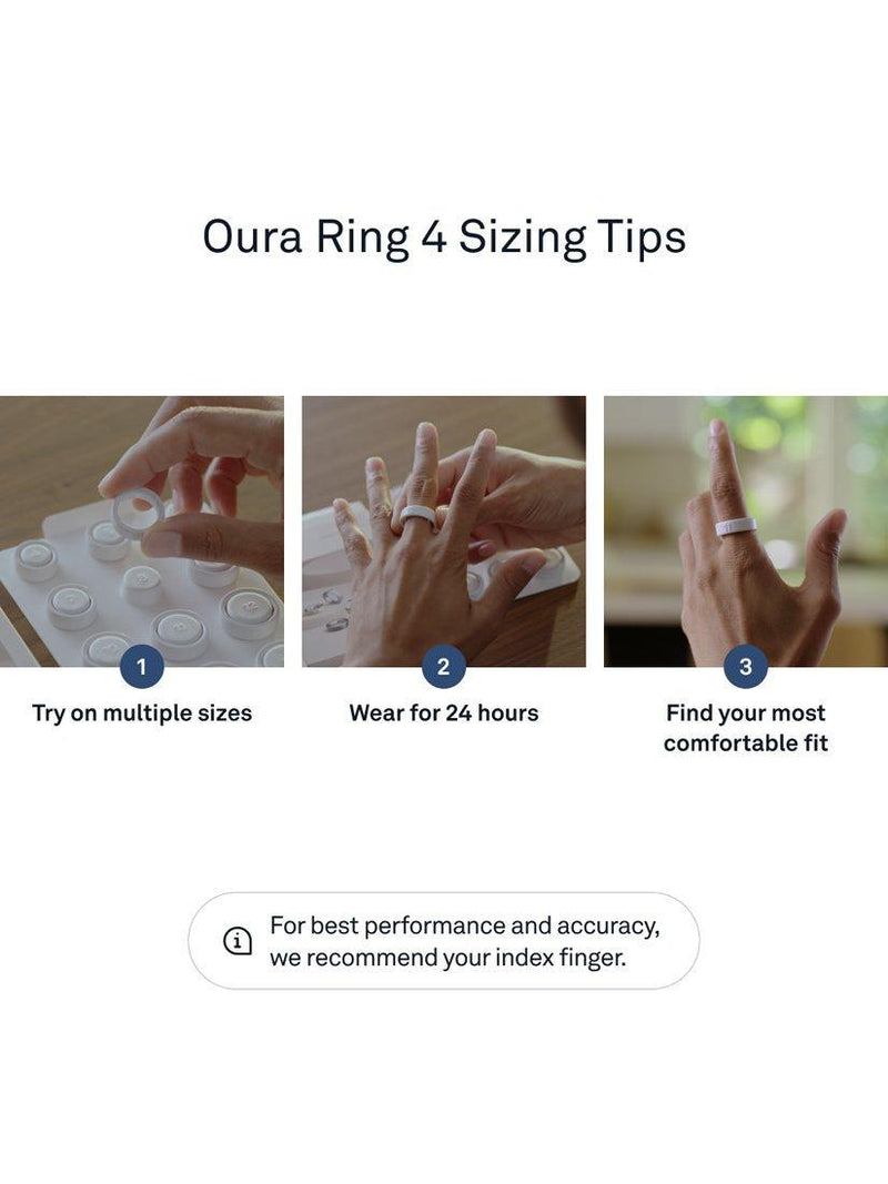 Oura Ring 4 sizing kit with ring sizers, UK version