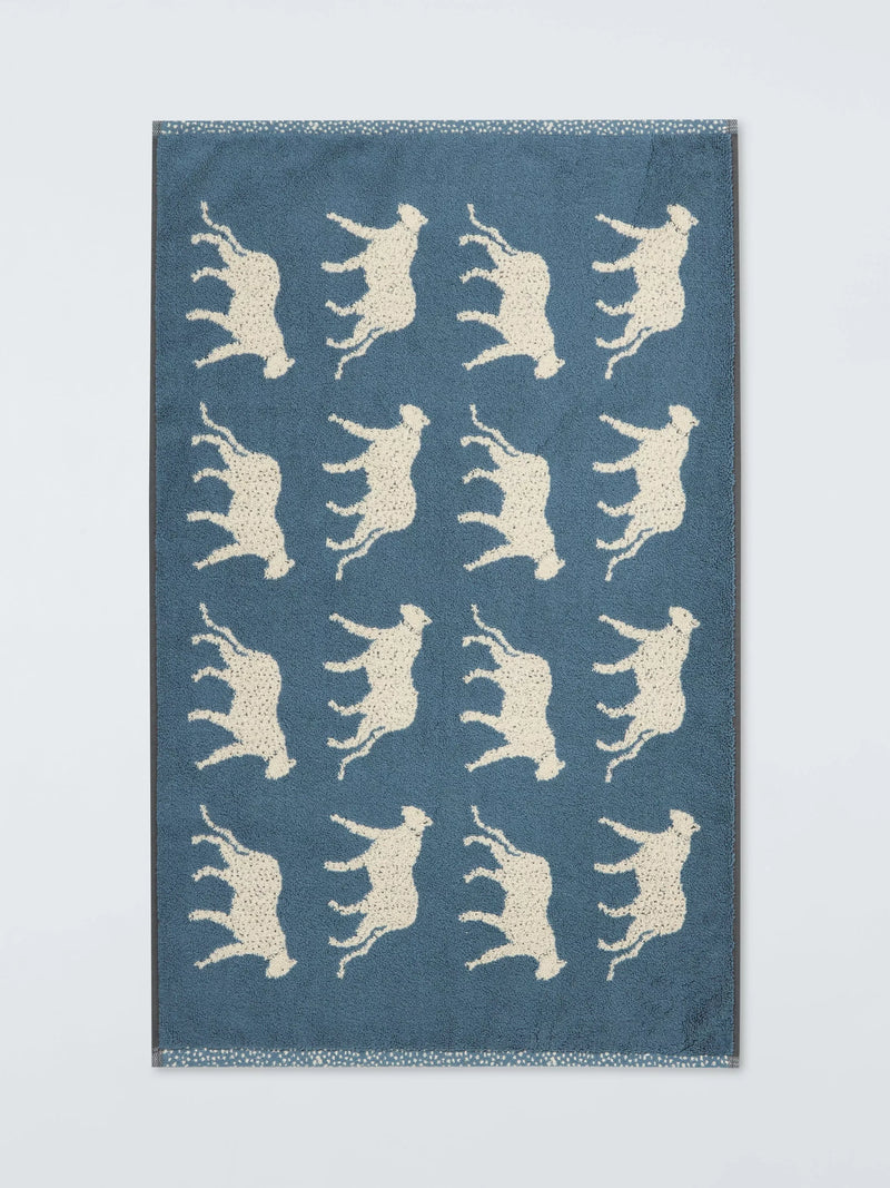 John Lewis leopard bath mat bluestone (British brand)