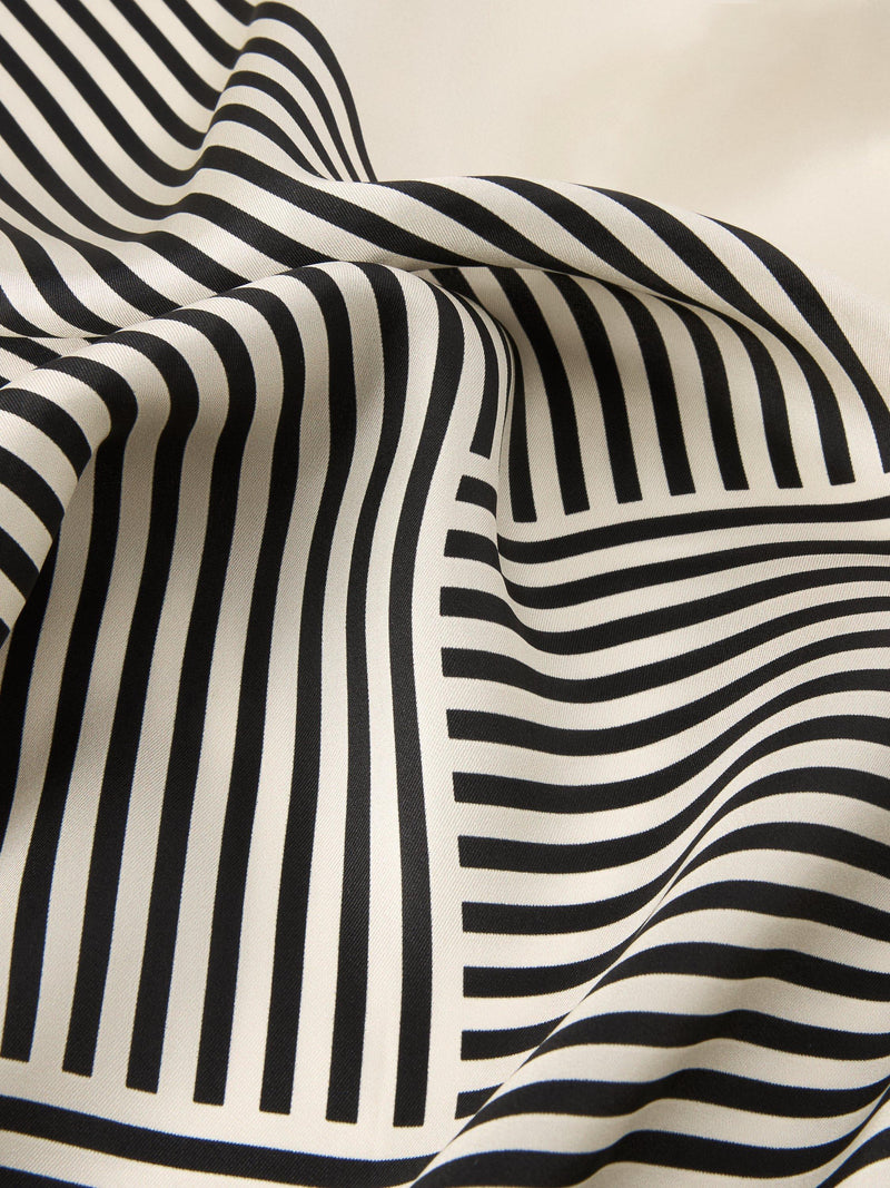 John Lewis silk scarf stripe print 90cm square, UK version
