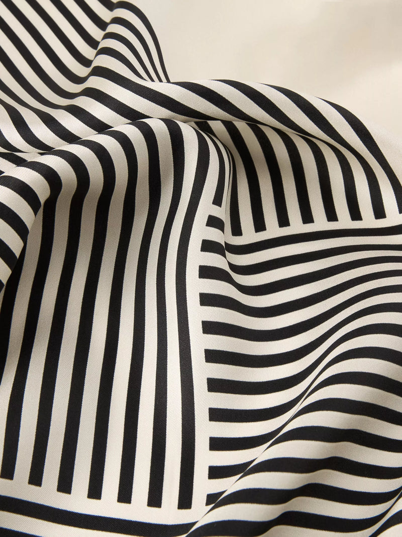John Lewis silk scarf stripe print 90cm square, UK version