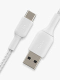 Belkin USB-C cable braided white 1m - British product
