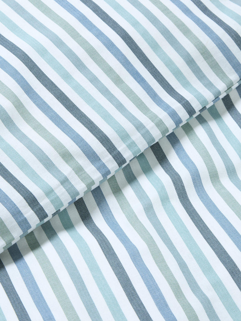 John Lewis striped cotton duvet cover set single, imported from the UK