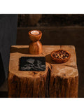 Selbrae House slate coaster with thistle trio design square - British product