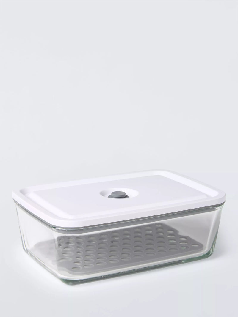 John Lewis vacuum seal container 1.5L grey clear - British product