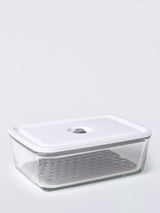 John Lewis John Lewis Vacuum Seal Glass Storage Container 1.5L Grey/Clear- Buy online at McGrocer