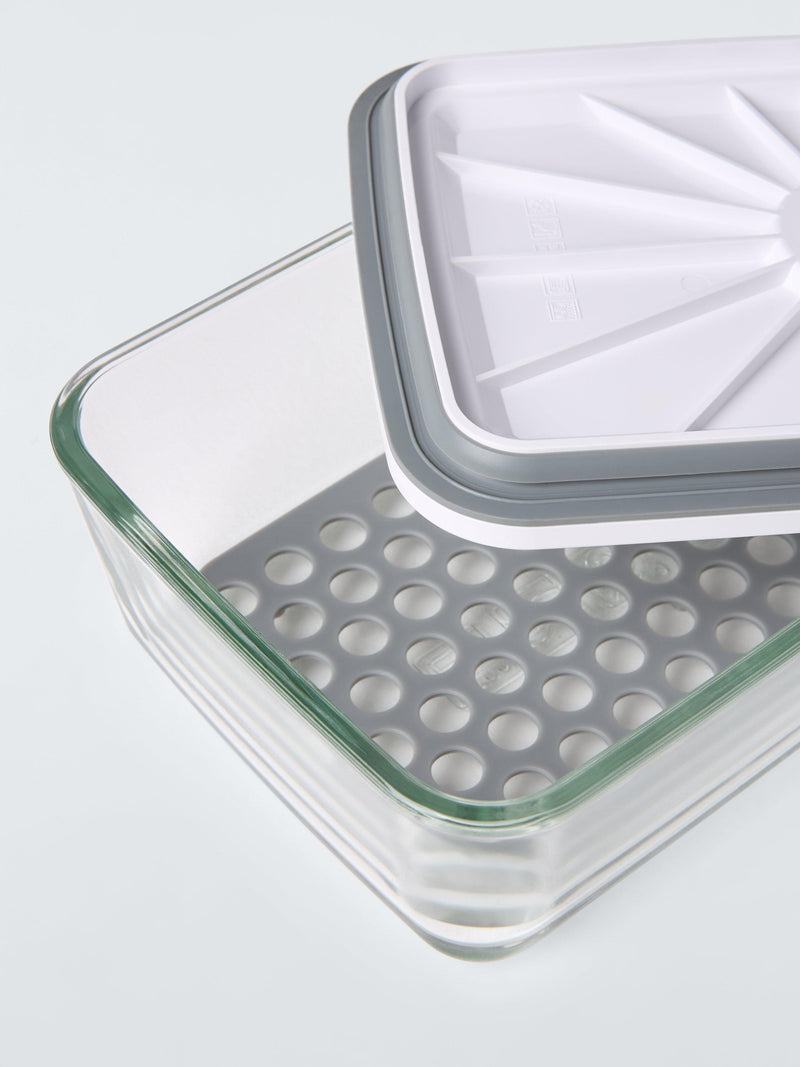 John Lewis vacuum seal container 1.5L grey clear - British product