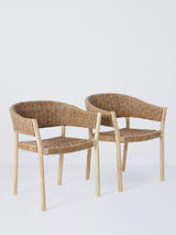 John Lewis John Lewis Burford Garden Woven Dining Chairs, Set of 2, Natural FSC-Certified Acacia Wood- Buy online at McGrocer