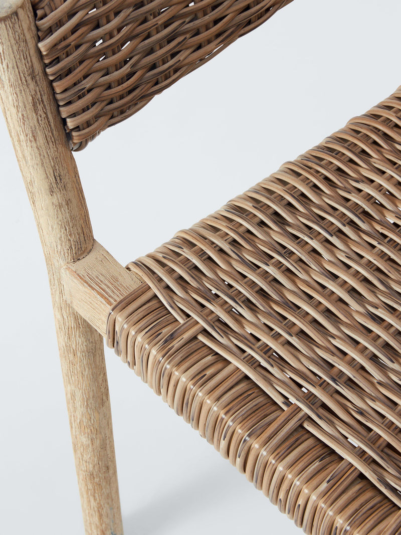 John Lewis Burford woven garden dining chairs set of 2 natural, UK version