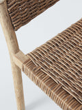 John Lewis Burford woven garden dining chairs set of 2 natural, UK version