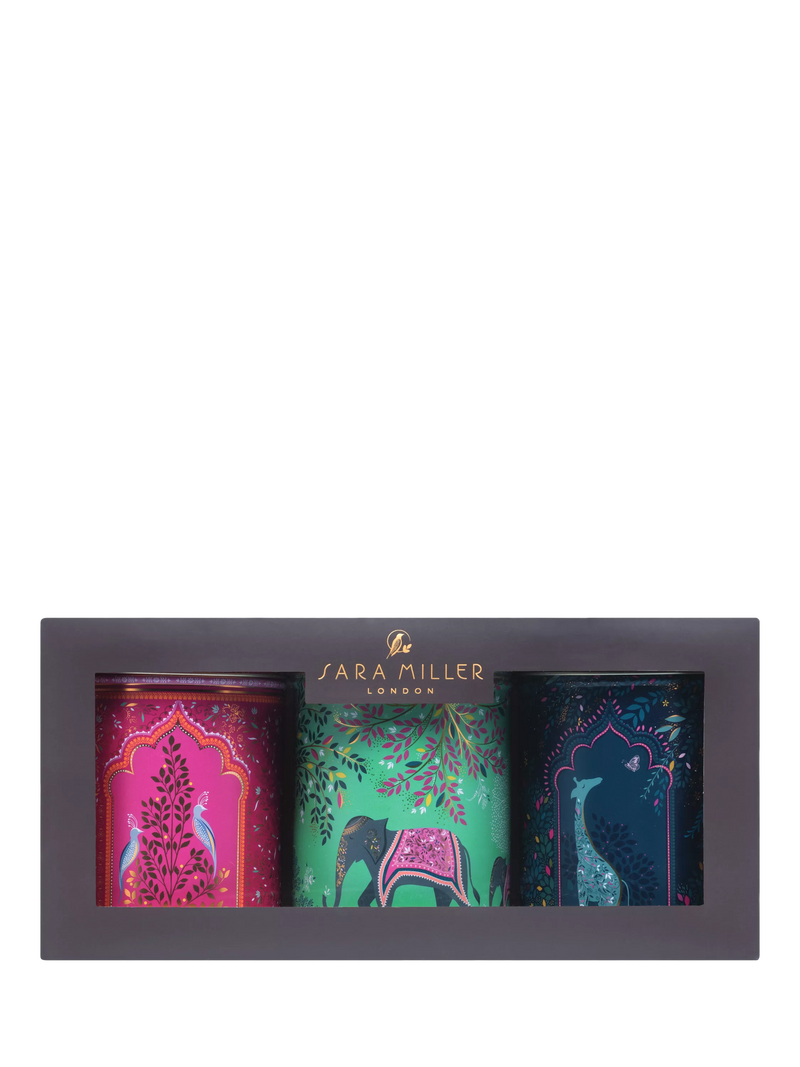 Sara Miller India Collection storage tin set of 3, UK version