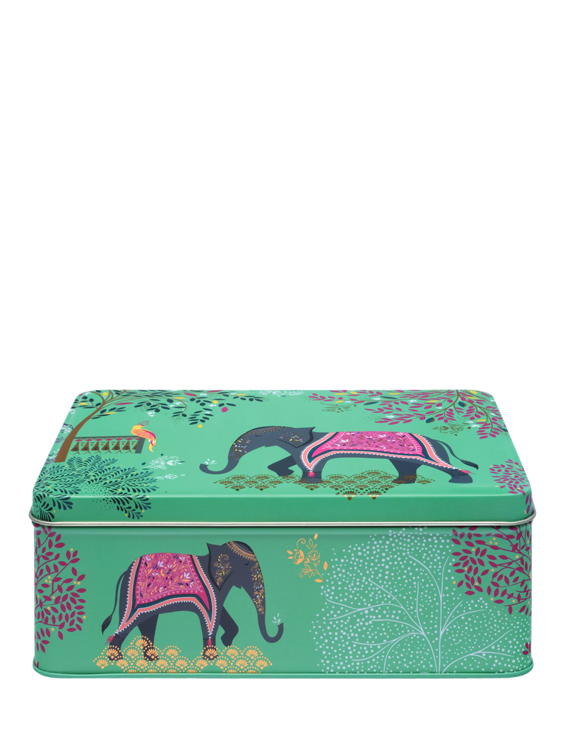 Sara Miller storage tin Elephant Oasis 2.25L - British product