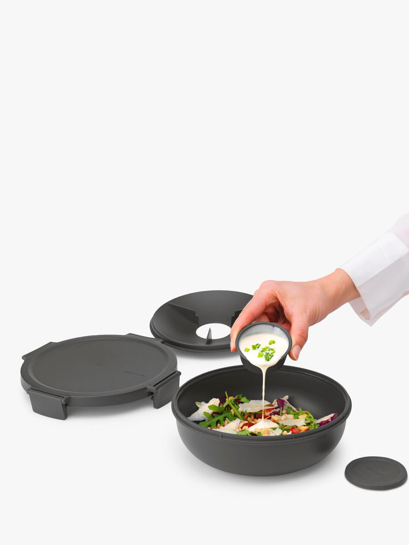 Brabantia Make & Take salad bowl with compartments 1.3L - British product