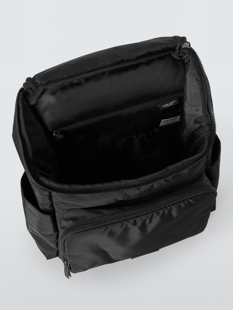 John Lewis changing backpack black 16L, imported from the UK