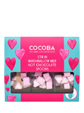 Cocoba milk hot chocolate spoons with heart-shaped marshmallows, 50g - British product