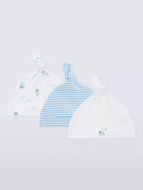 John Lewis John Lewis Baby Sheep Cotton Hats Pack of 3 Blue- Buy online at McGrocer