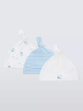 John Lewis baby cotton hats pack of 3 blue - British product