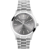 Sekonda men's watch grey dial stainless steel bracelet - British product