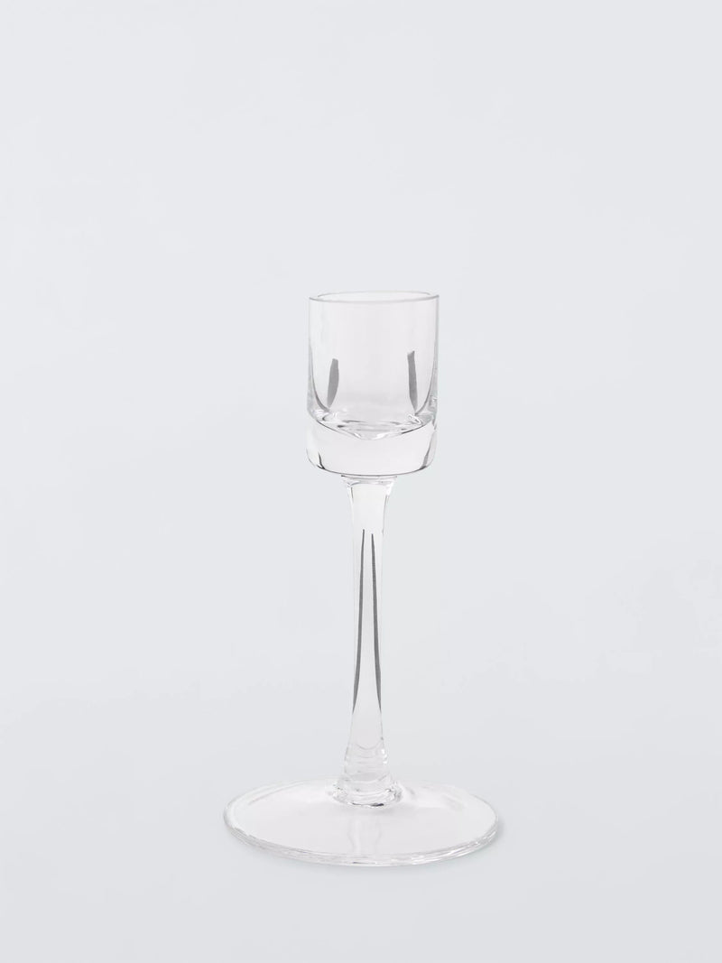 John Lewis glass candle stick H13cm, UK version