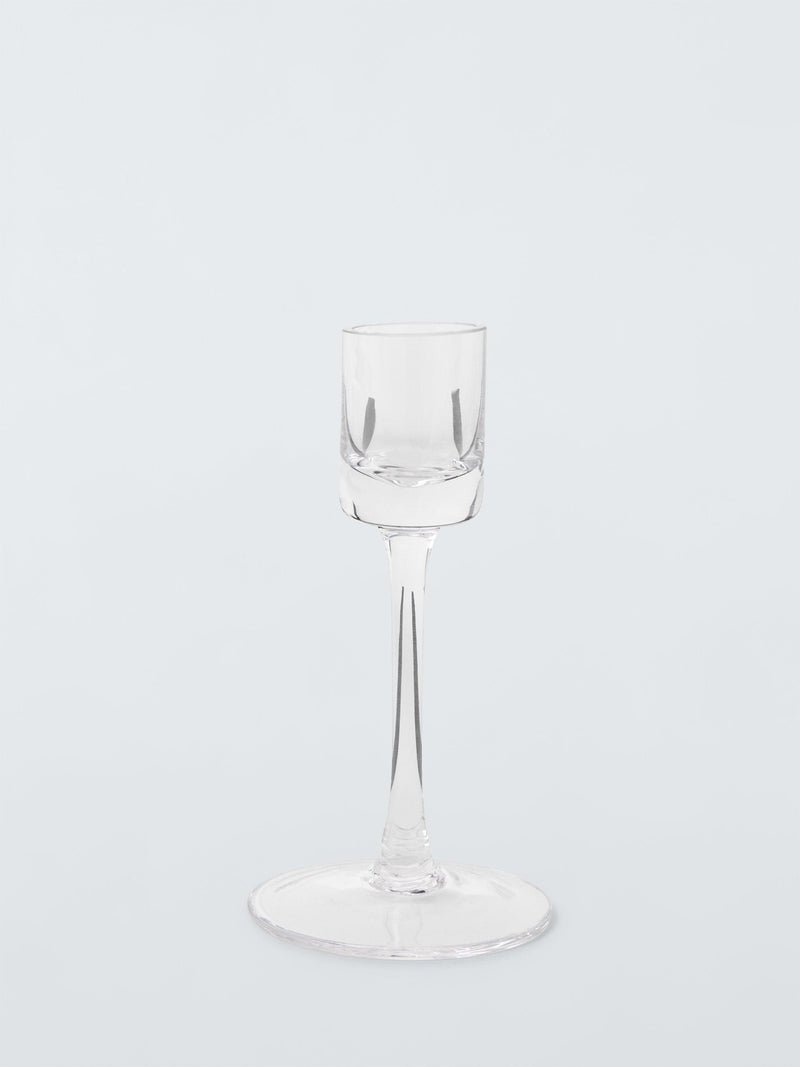 John Lewis glass candle stick H13cm, UK version