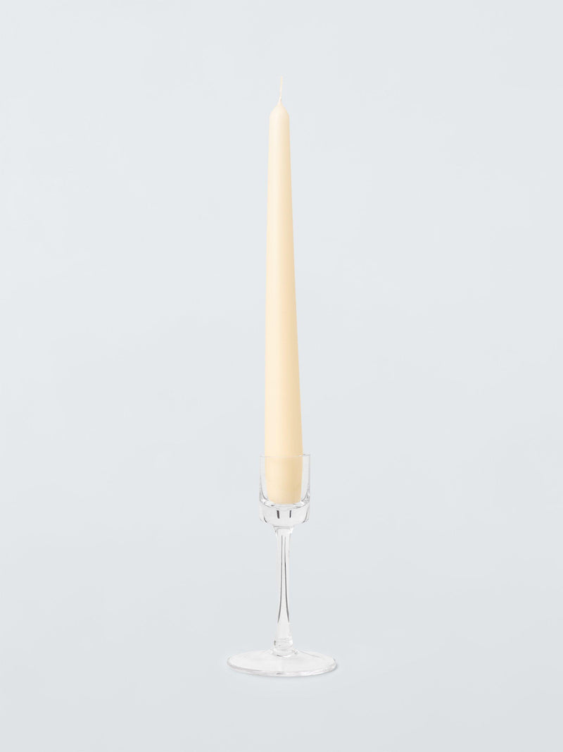 John Lewis glass candle stick H13cm, UK version