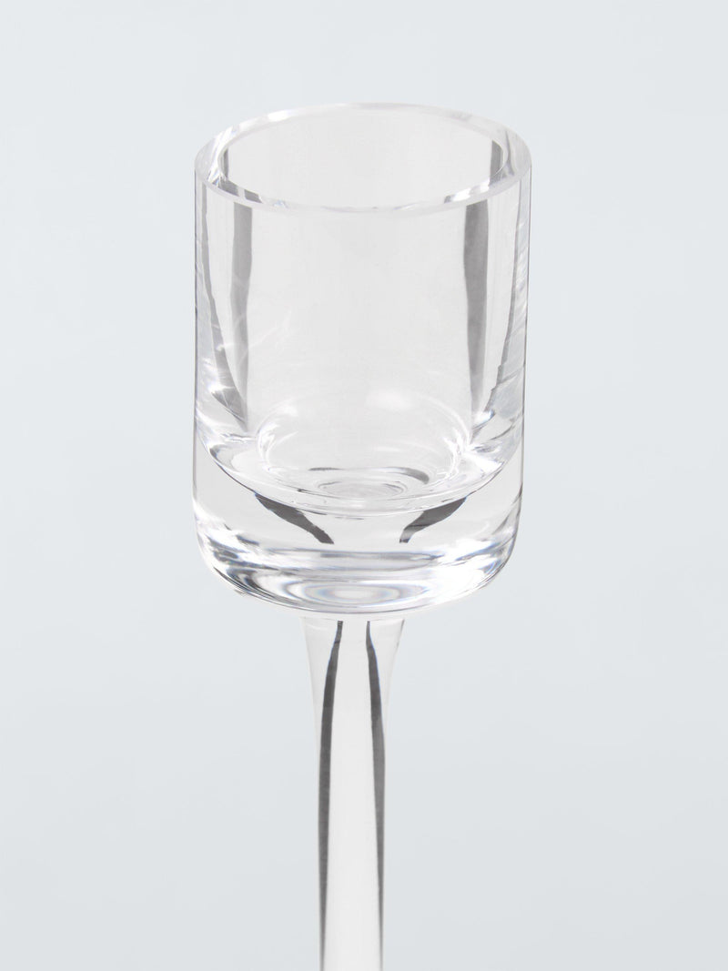 John Lewis glass candle stick H13cm, UK version