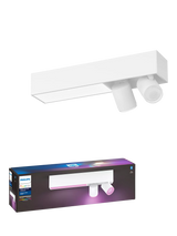 John Lewis Philips Hue Centris White & Colour Ambiance Smart 2 Light LED Ceiling Spotlight, White- Buy online at McGrocer